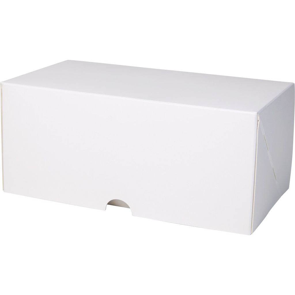 BOITE PATISSIERE blanche rectangulaire
