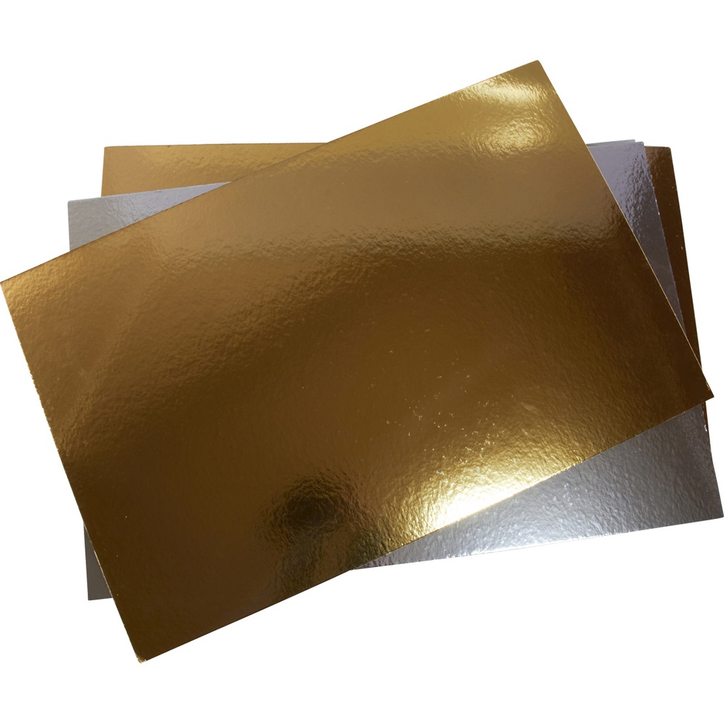 FOGLIO DI CARTONE oro/argento foglio