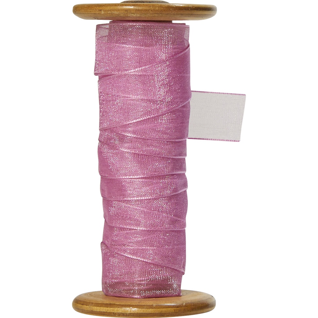 ORGANZA 15mm rose 23 -RBN48881523