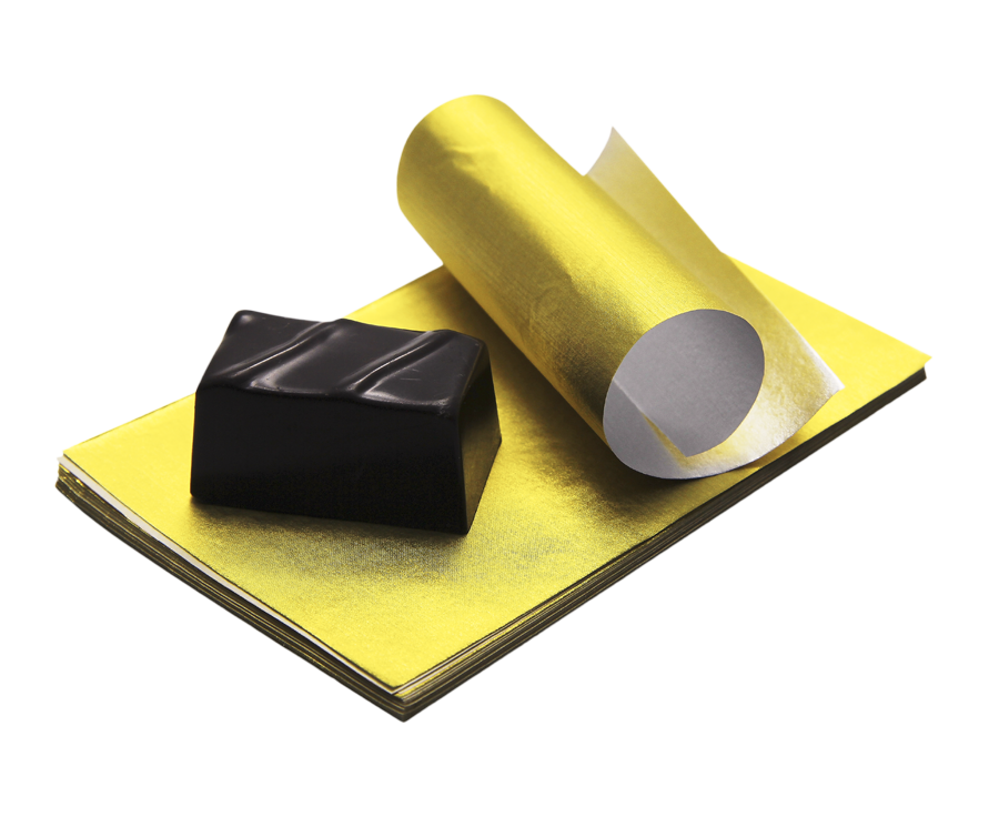 ALUMINIUM klein plaat geel