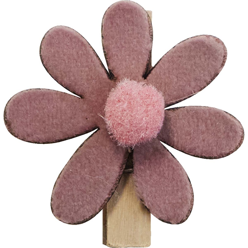LOOPING flower clips purple