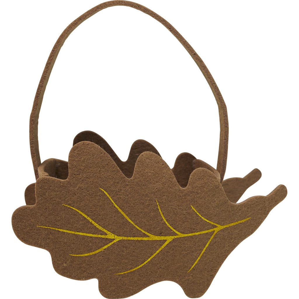 DUSKY BERRY leaf felt basket
