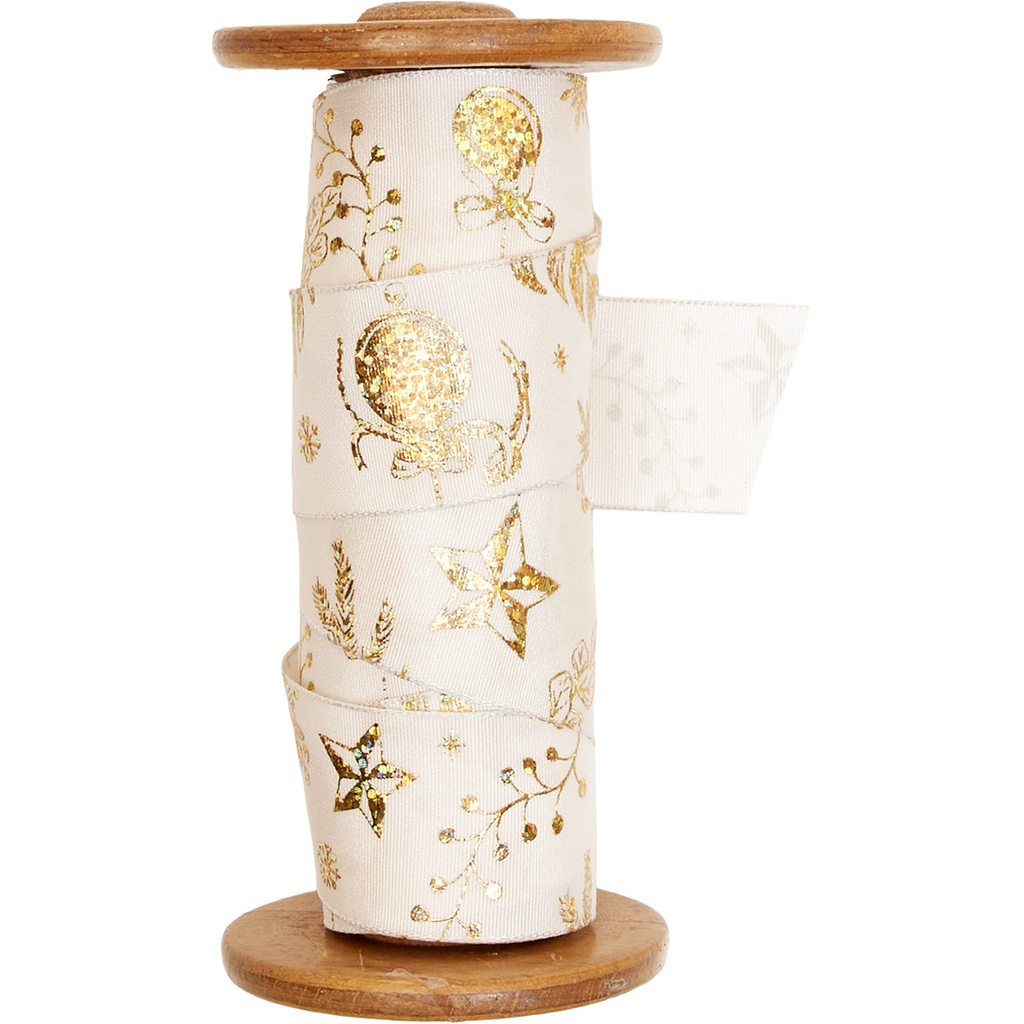 Snowgold ribbon 25mm