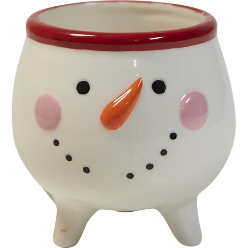 [7604*60*06*01] MY CHRISTMAS VILLAGE snowman pot