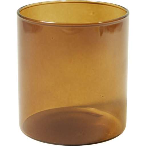 [7604*60*14*40] ROMANCE GOURMANDE rust orange glass candle holder