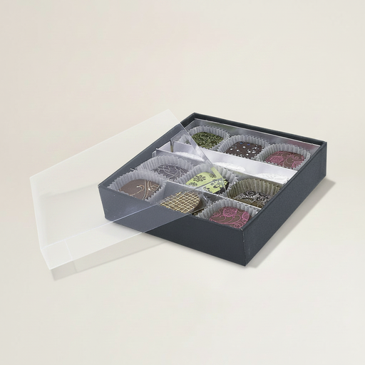 [BXT151690] Black is black transparent 16 chocolates