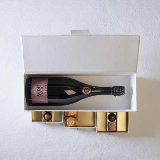 [BXR143301] Ivory coffret champagne avec 3 tiroirs