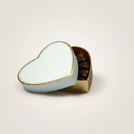 [BXR191252] Sweet Gold heart box aqua