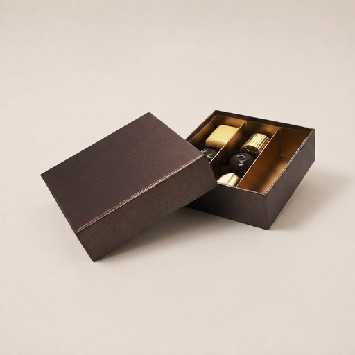 [BXR320978] Terra Deckel & Boden quadratische Box 9 Schokolade