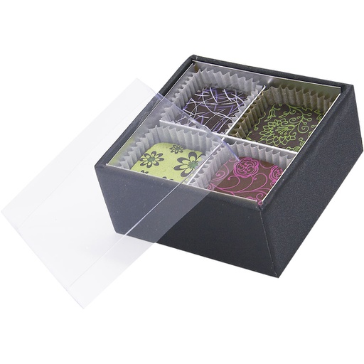 [3534*02*07*90] BLACK IS BLACK transparant 4 choc