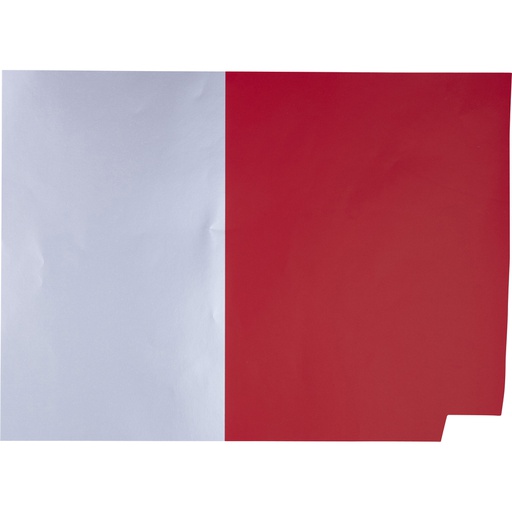 [SH*919266*535***] DUO UNI red/silv paper sheets